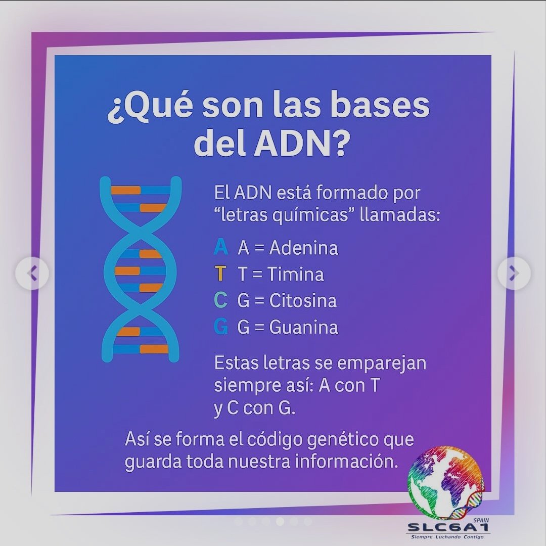 Ilustración educativa sobre el ADN, el gen SLC6A1, la proteína GAT-1 y el neurotransmisor GABA