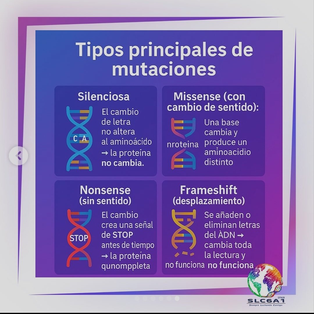 Ilustración educativa sobre el ADN, el gen SLC6A1, la proteína GAT-1 y el neurotransmisor GABA